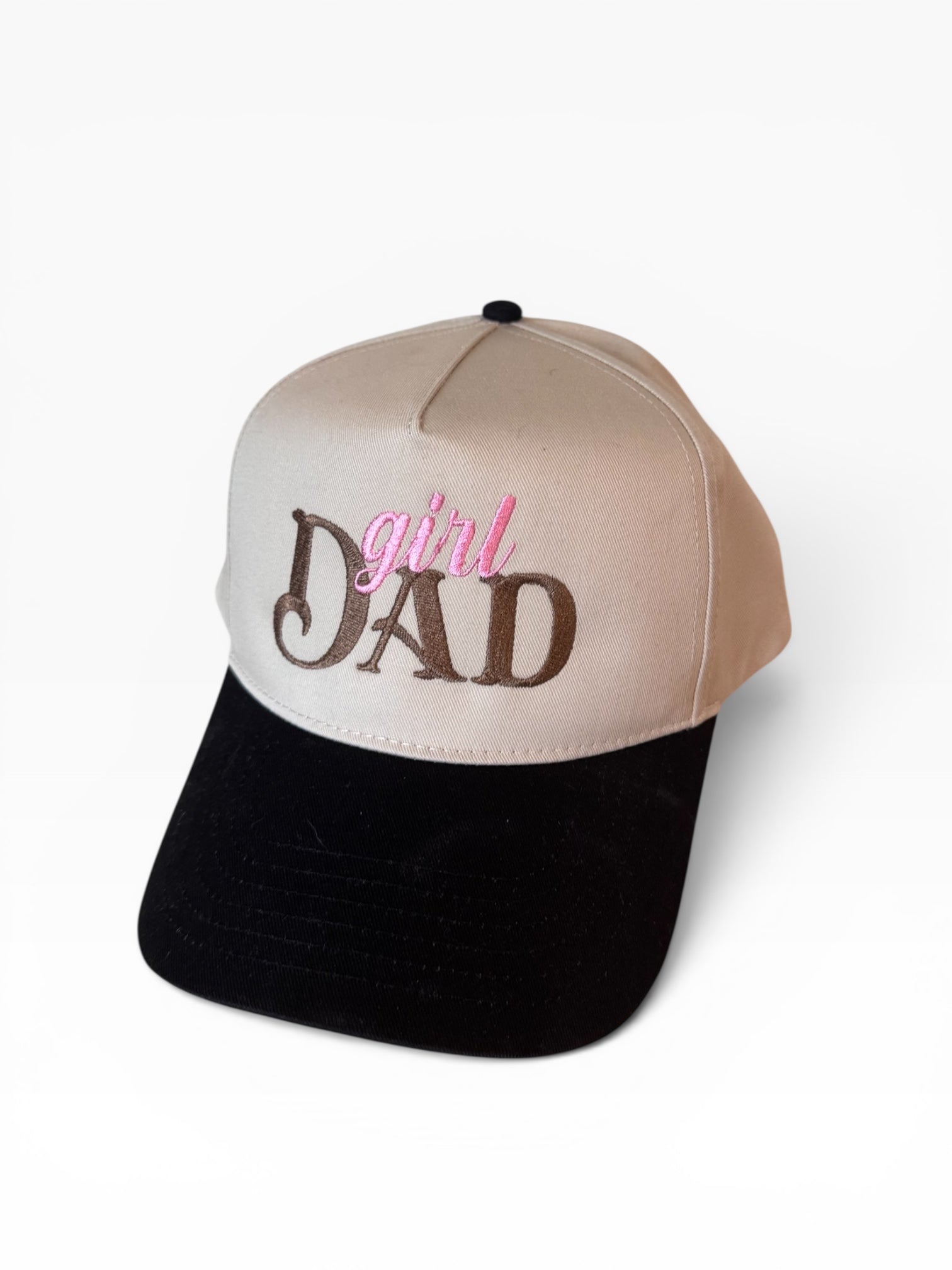 Girl dad hat, embroidered structured hat
