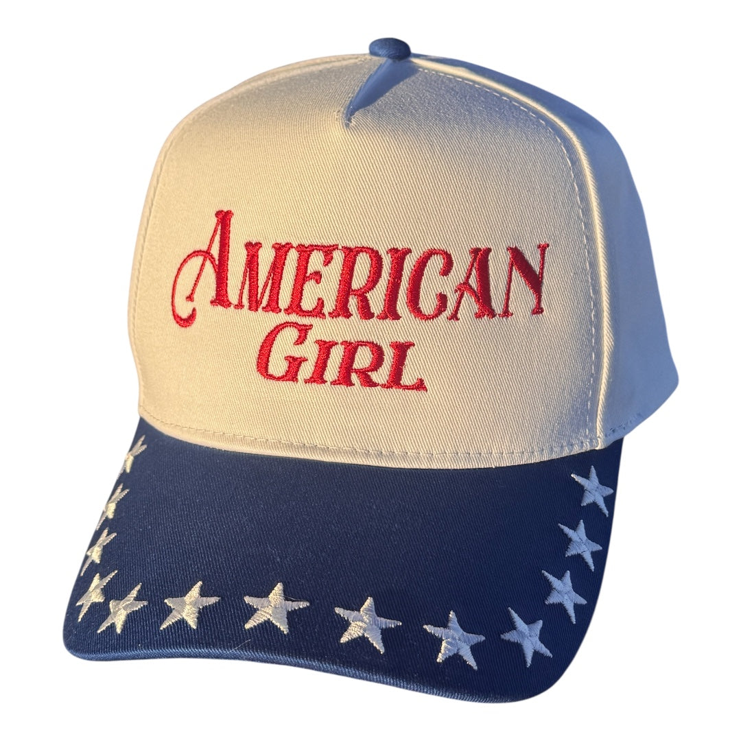 American girl embroidered hat