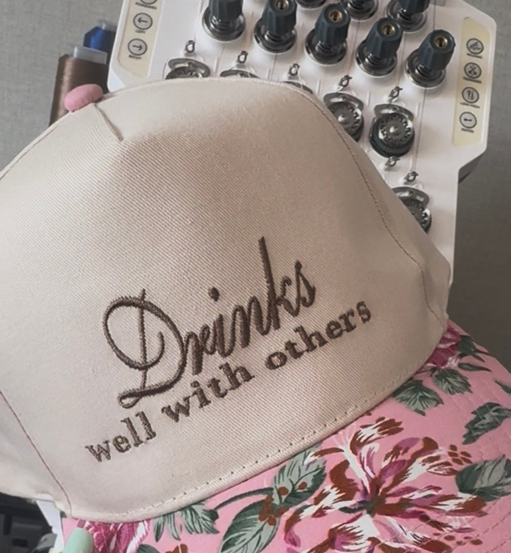 Funny embroidered, Floral Print Brim 5 Panel Two Tone Baseball Cap (Copy)