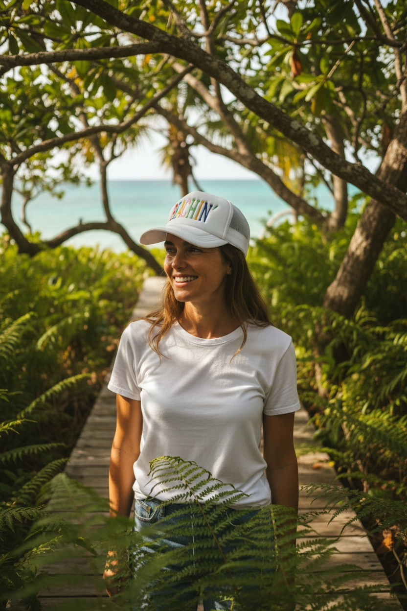 Beach embroidered vacation hat great for going beachin’