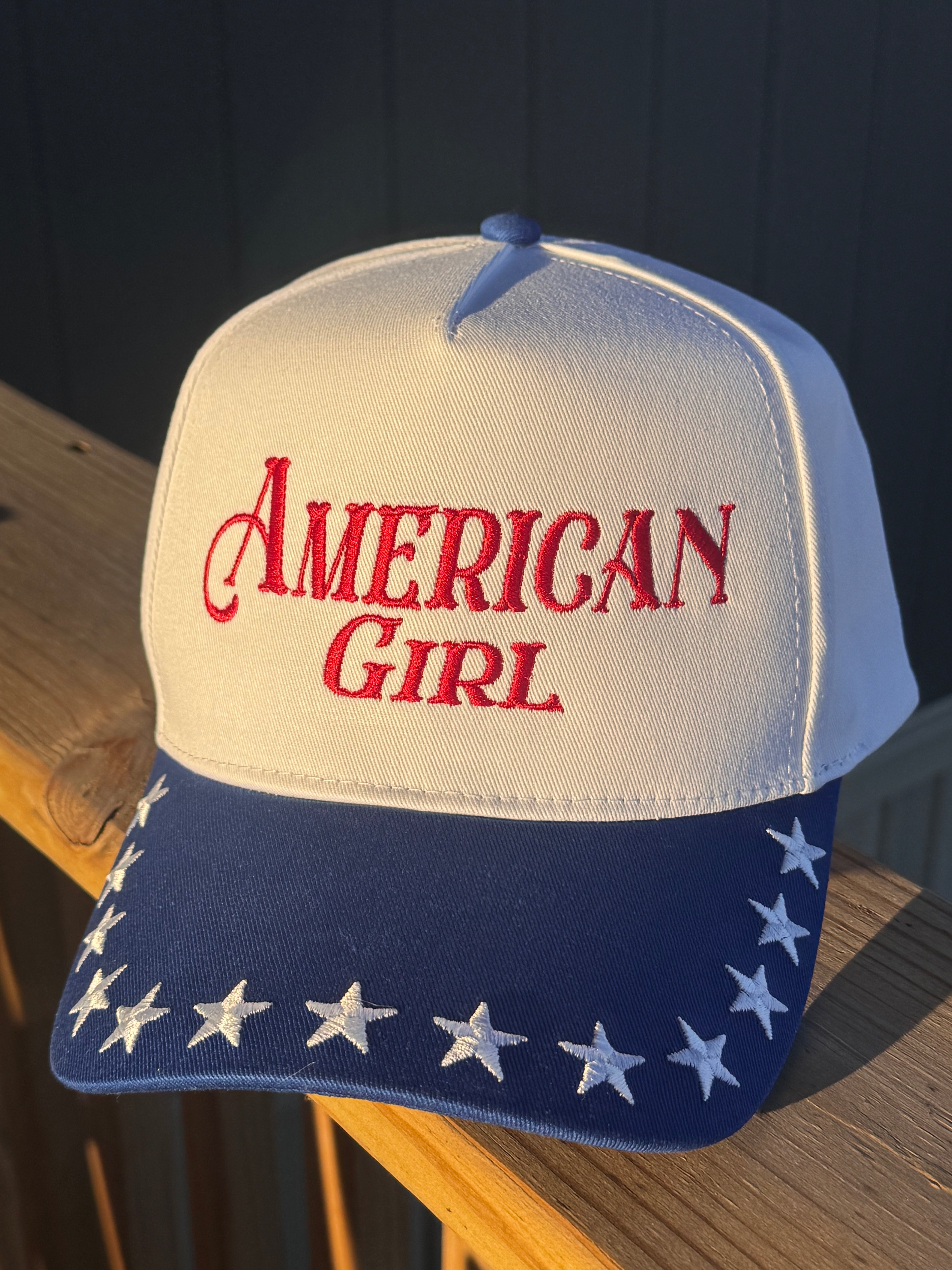 American girl embroidered hat