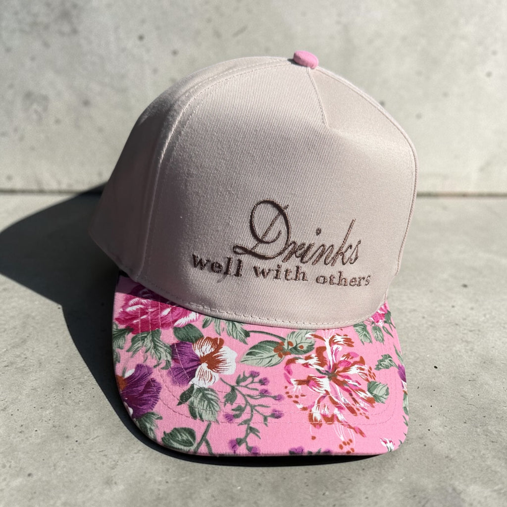Funny embroidered, Floral Print Brim 5 Panel Two Tone Baseball Cap (Copy)
