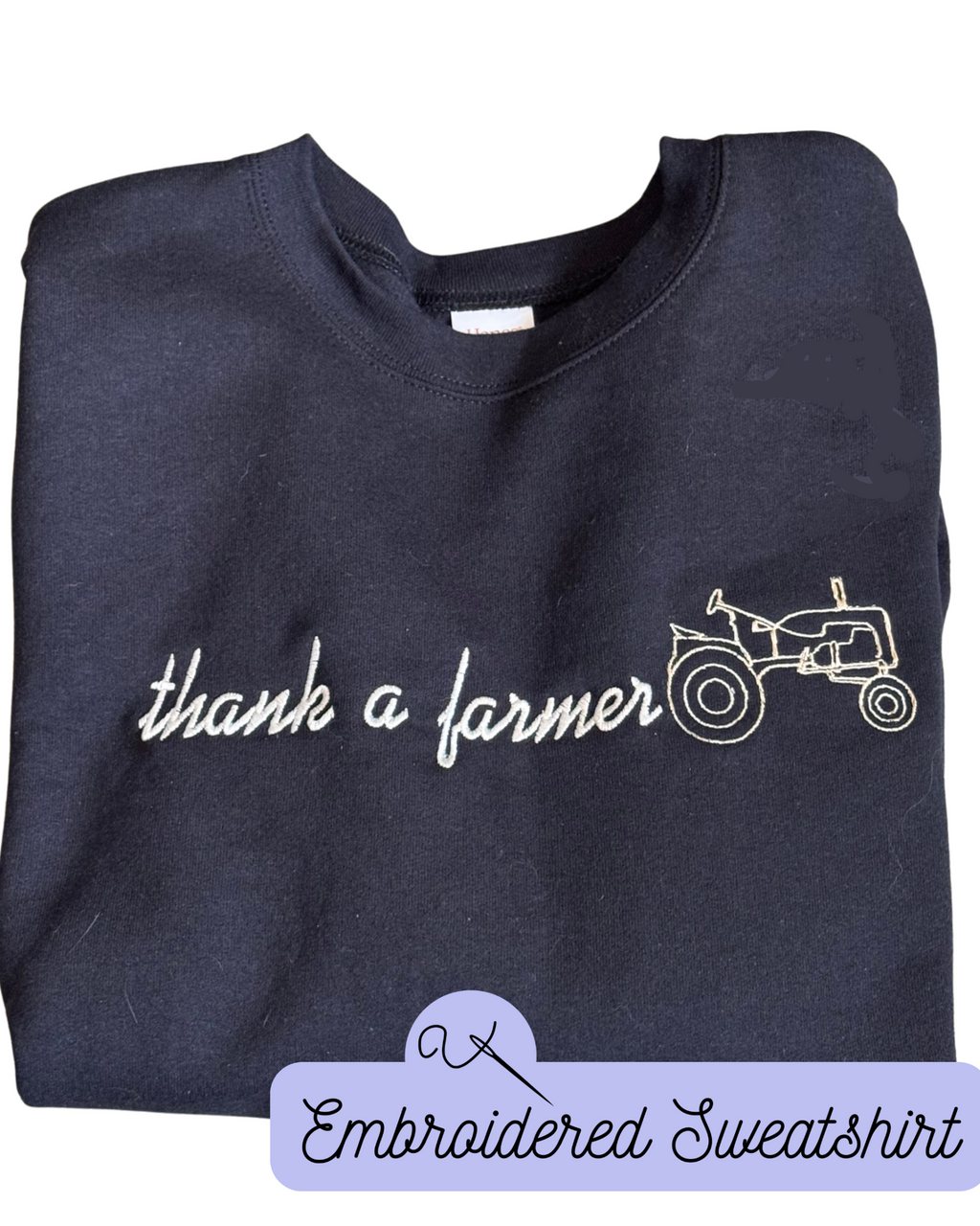 Embroidered Sweatshirt with Country farmer theme