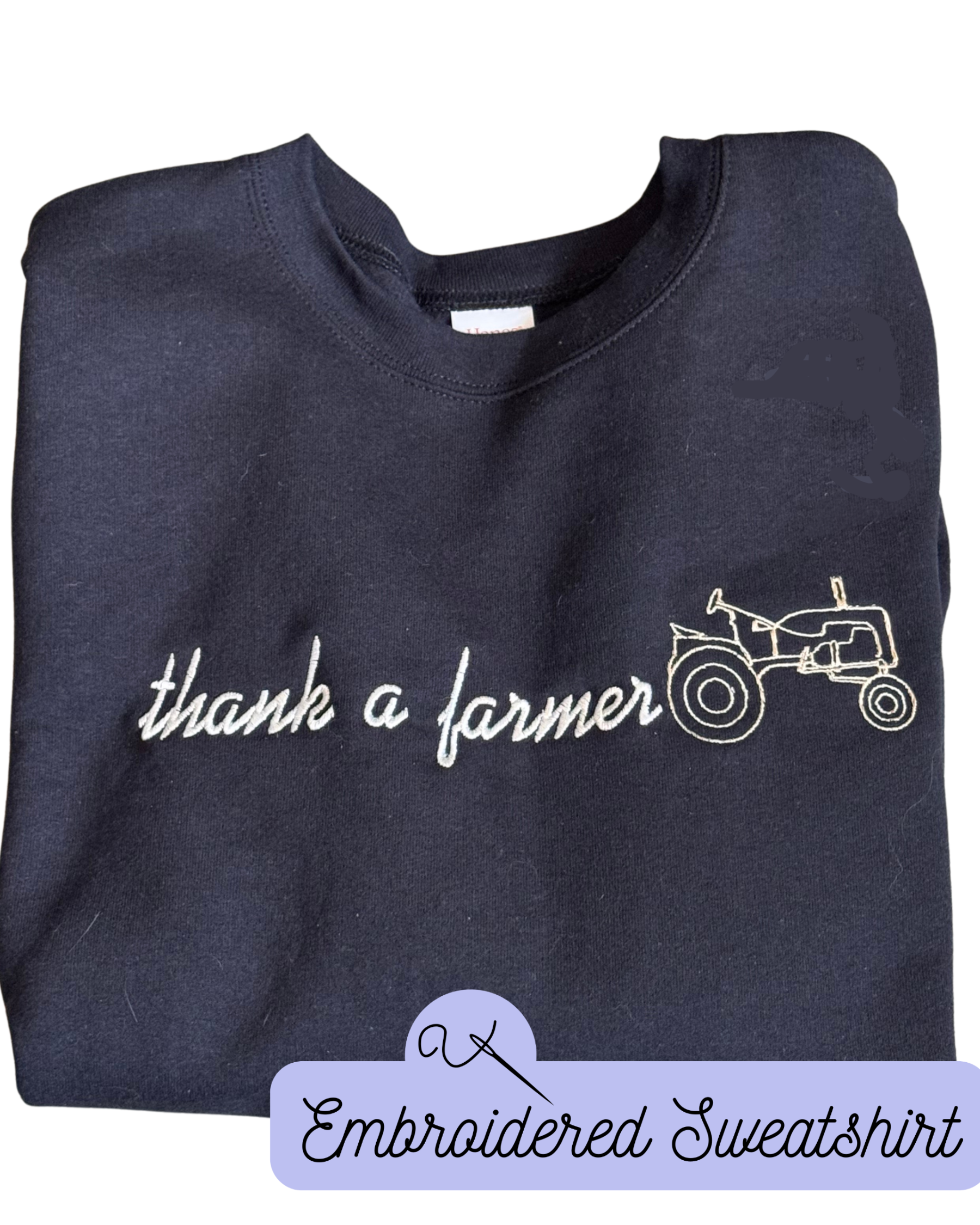 Embroidered Sweatshirt with Country farmer theme