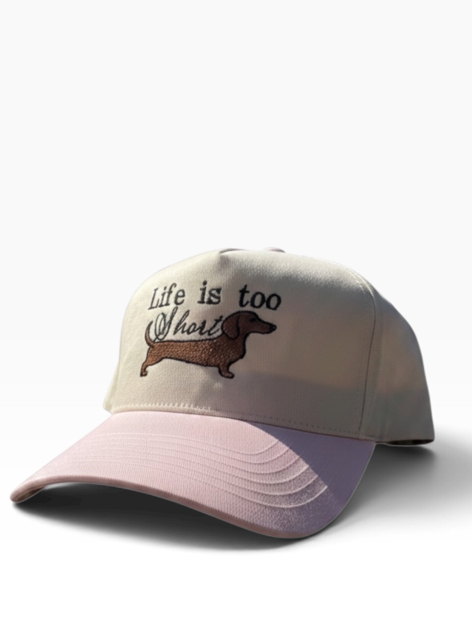 Funny embroidered, dachshund hat, ￼5 Panel Two Tone Baseball Cap, Otto cap