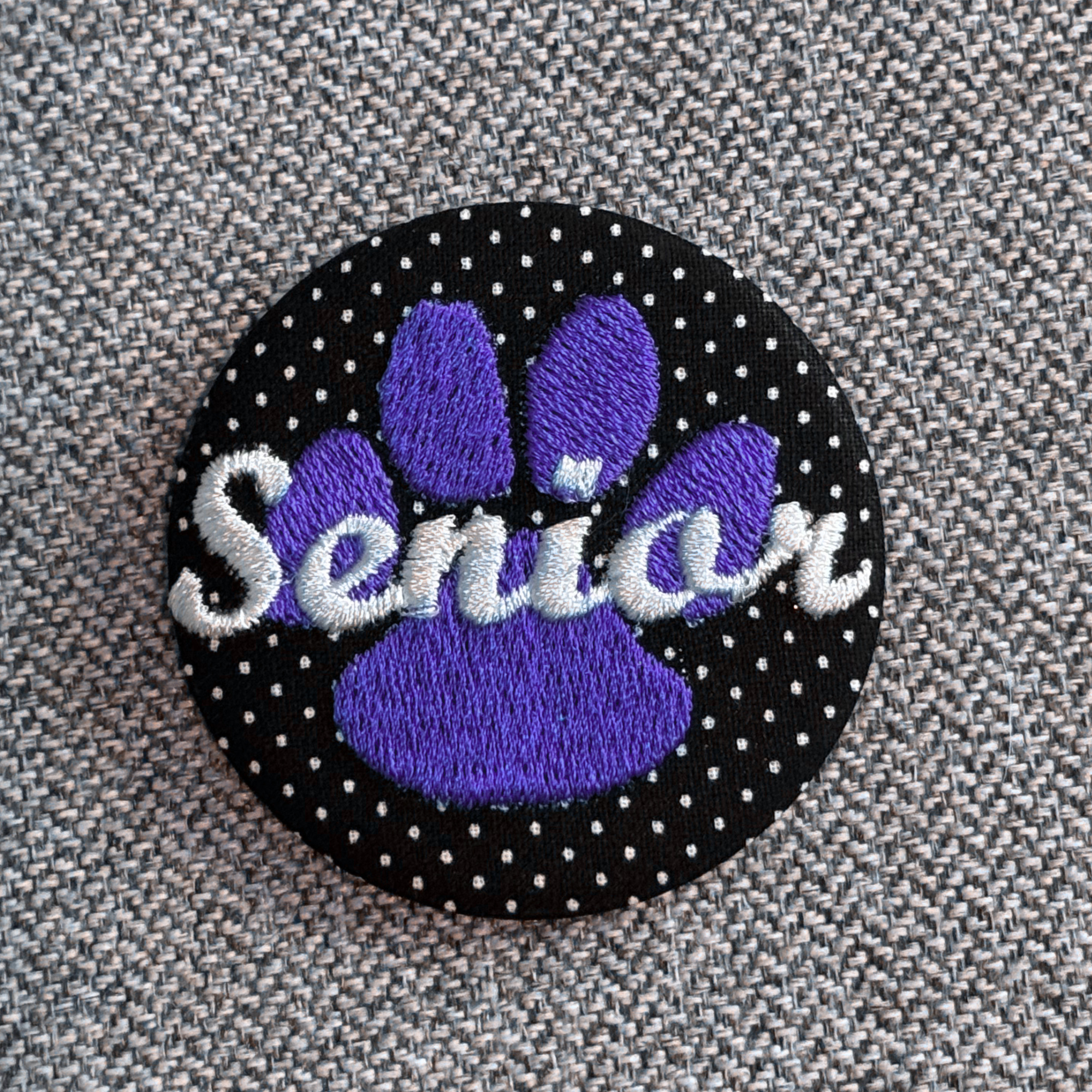 Embroidered Senior Pinback Homecoming Button