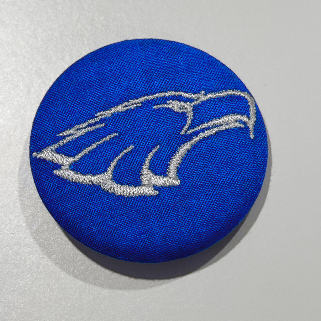 Embroidered Eagle Game Day Pinback Homecoming Button