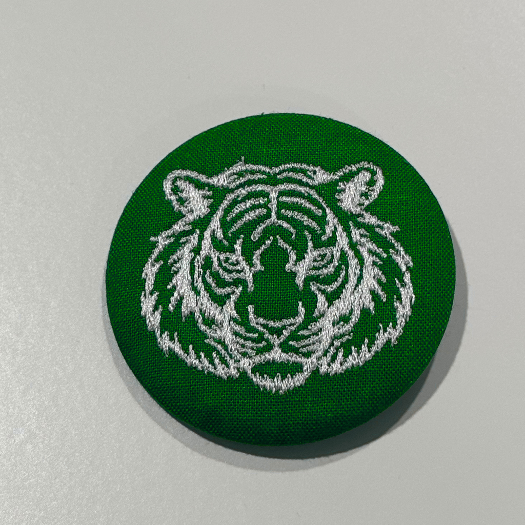 Embroidered Tiger Big Cat Game Day Pinback Button