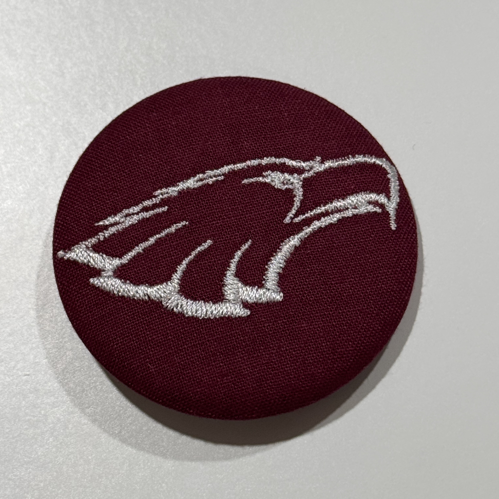 Embroidered Eagle Game Day Pinback Homecoming Button