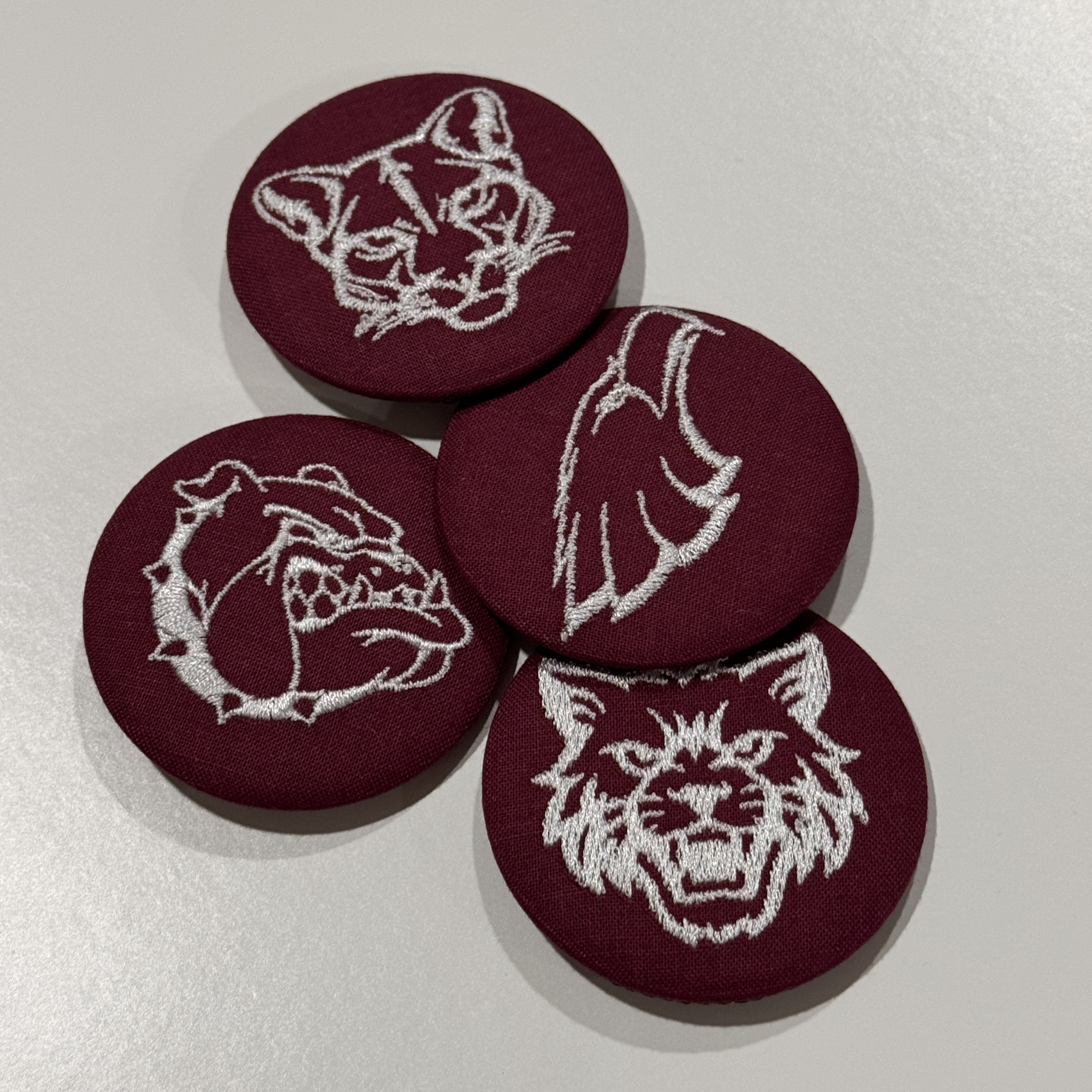 Embroidered Tiger Big Cat Game Day Pinback Button