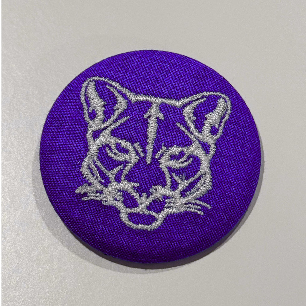 Embroidered Puma Cougar Big Cat Game Day Pinback Button