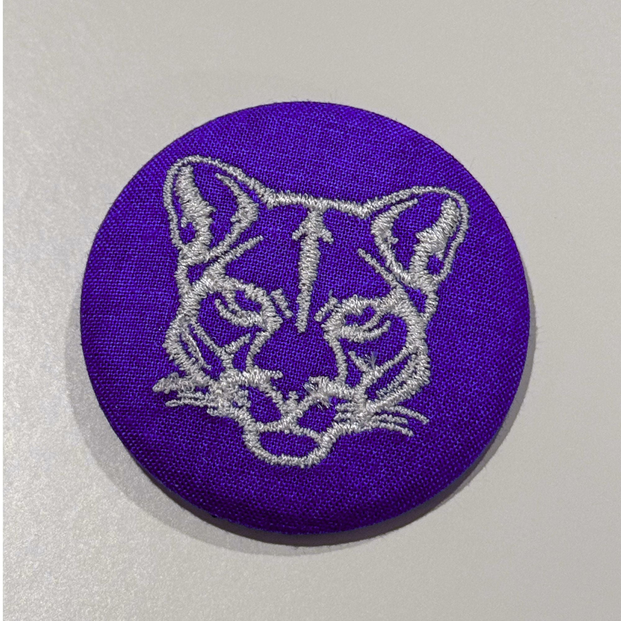 Embroidered Puma Cougar Big Cat Game Day Pinback Button