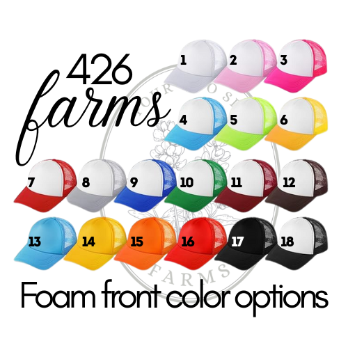 Cowboy hat, Embroidered foam front snap back hat