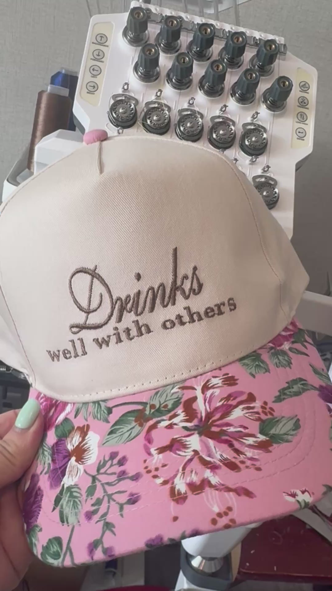Funny embroidered, Floral Print Brim 5 Panel Two Tone Baseball Cap (Copy)