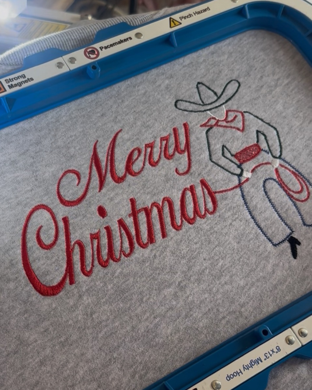 Merry Christmas Cowboy Mock Neck